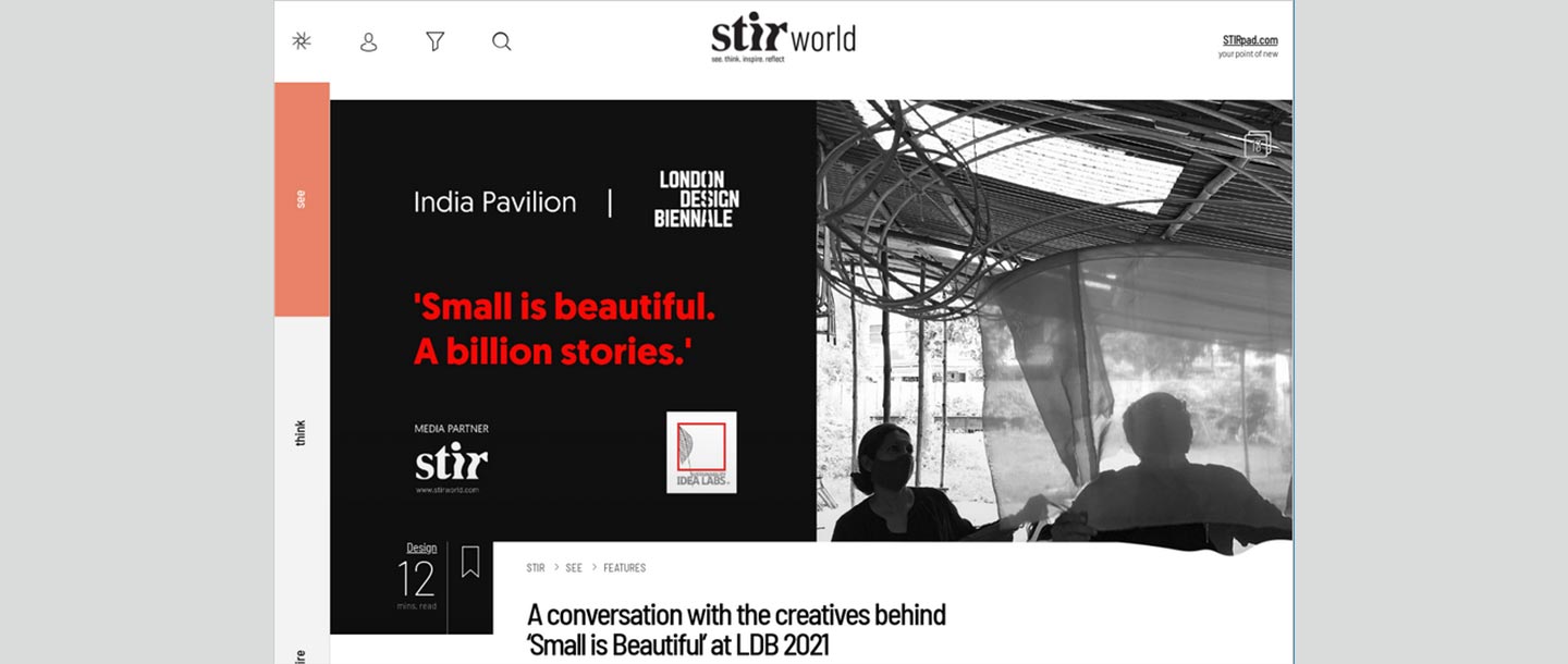 Read more about the article Featured on StirWorld – Interview with the LDB 2021 India Pavilion Team